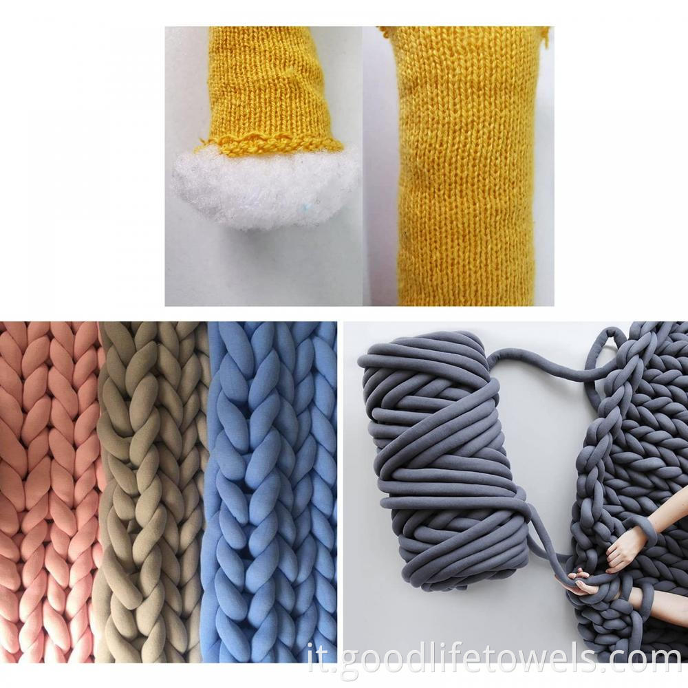 Hand Woven Knit Yarn Blanket